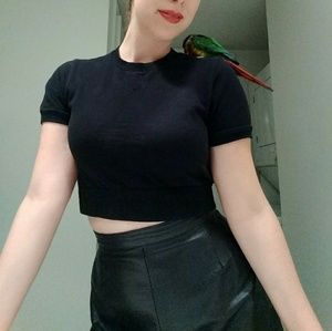 Vintage Leather High Waisted Skirt